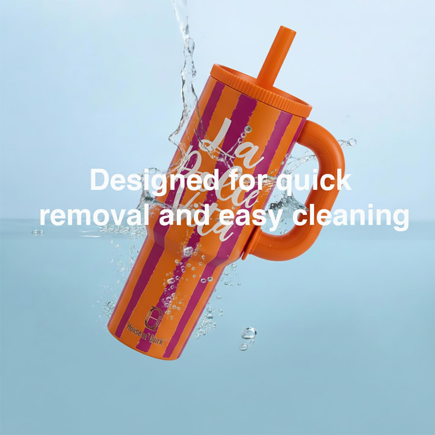 1200ml Insulated Stainless Steel Tumbler with Handle (Printed)