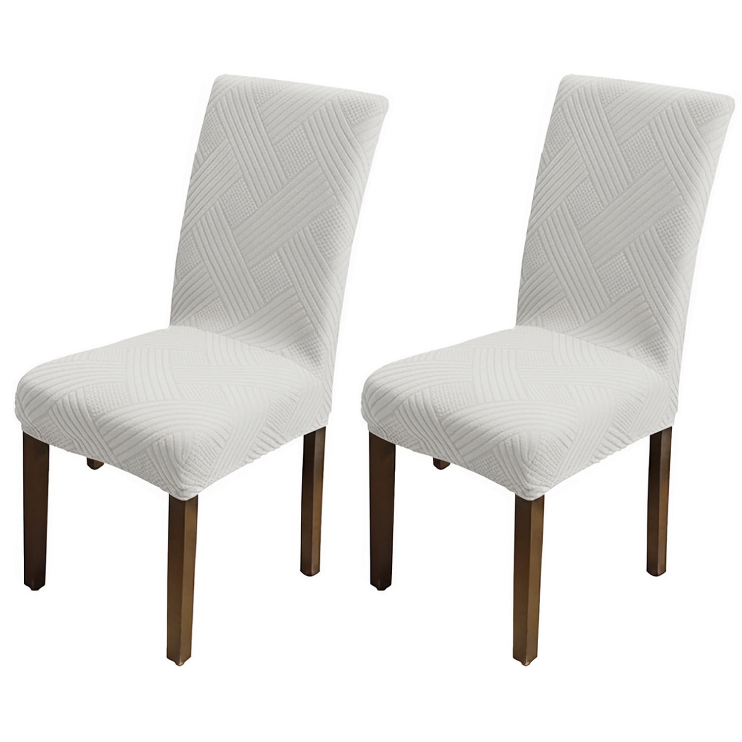 Universal Fit Elegant Jacquard Chair Cover – 220 GSM Stretch Fabric (Grey)