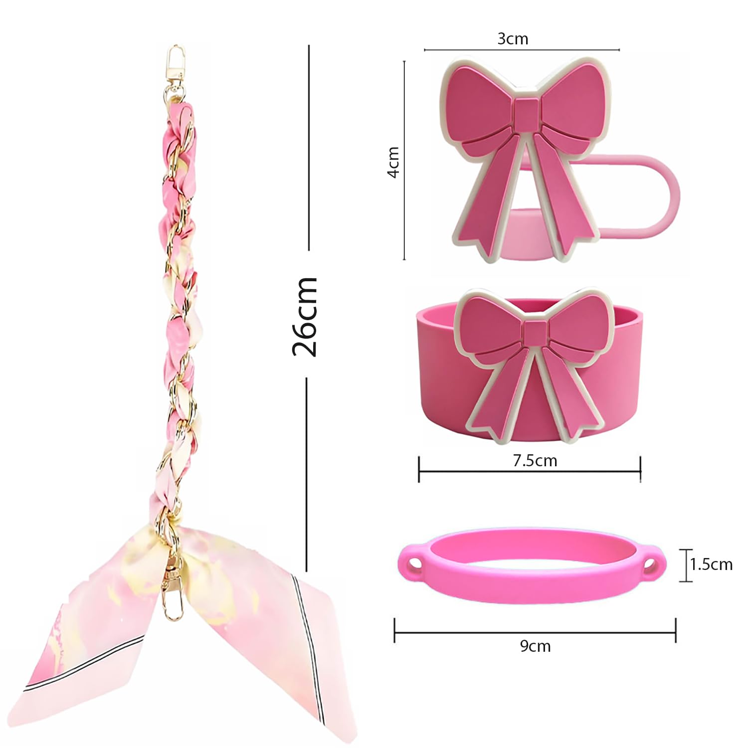 4-Piece Tumbler Accessory Set (Fits 40oz/30oz, Tumbler Not Included)