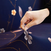 Printed Sofa Cover -Dark Blue Butterfly