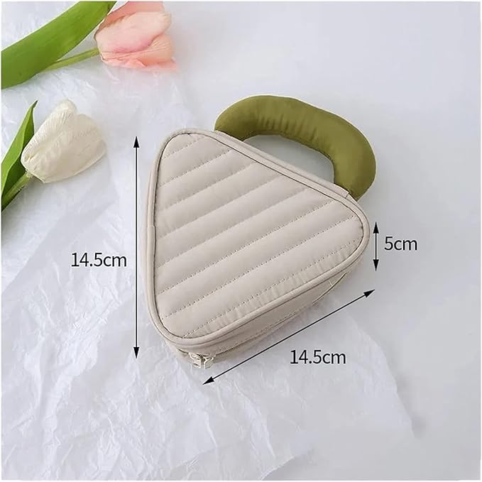 Makeup Organizer Travel Toiletry Bag Macaroon-Colored with Handle
