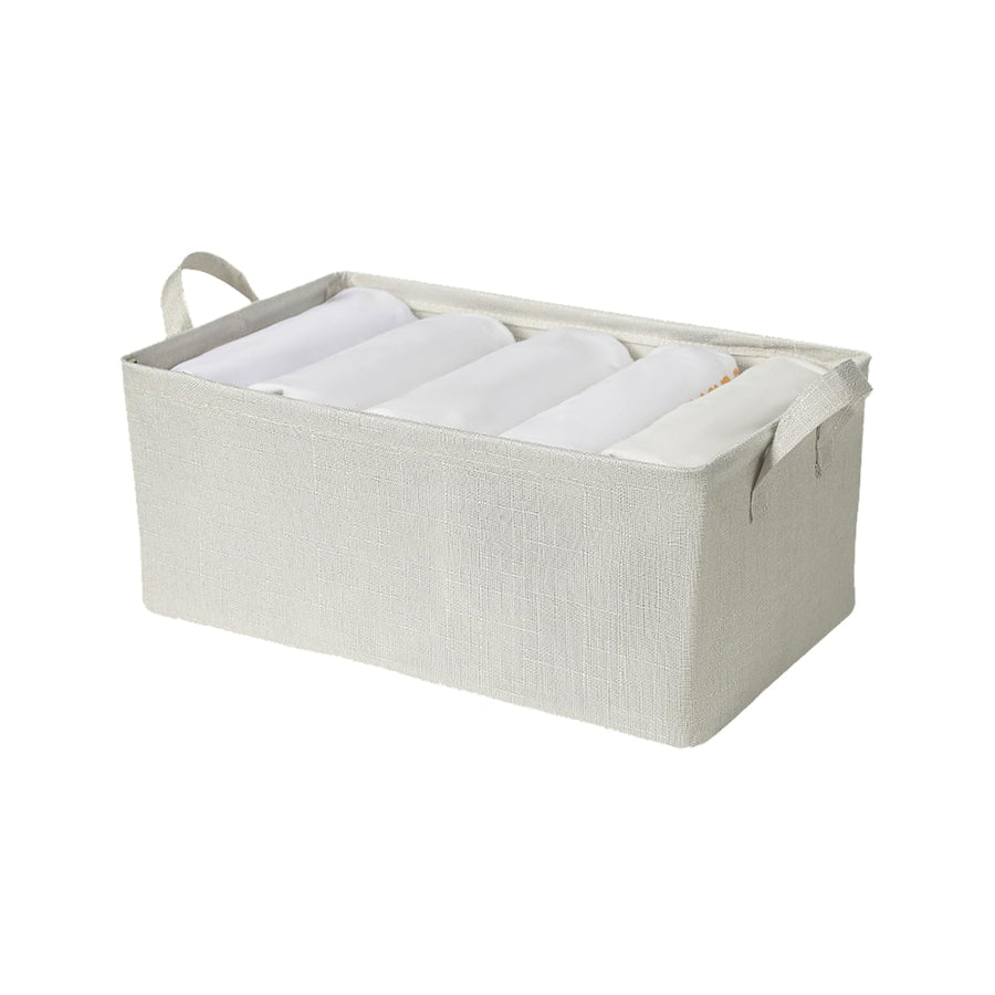 Open Storage Box with Steel Frame - Beige