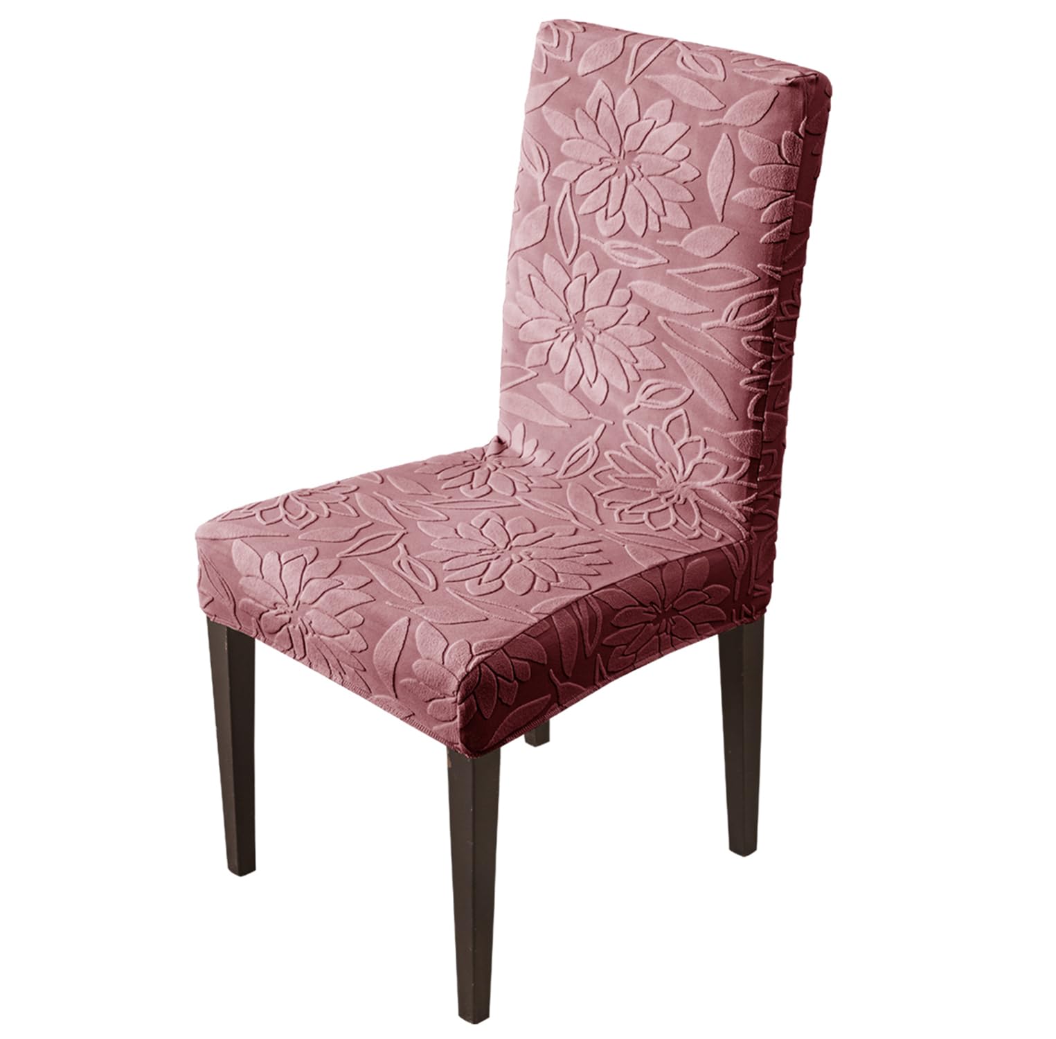 Stretchy Universal Camellia Jacquard Waterproof Chair Cover (Maroon)