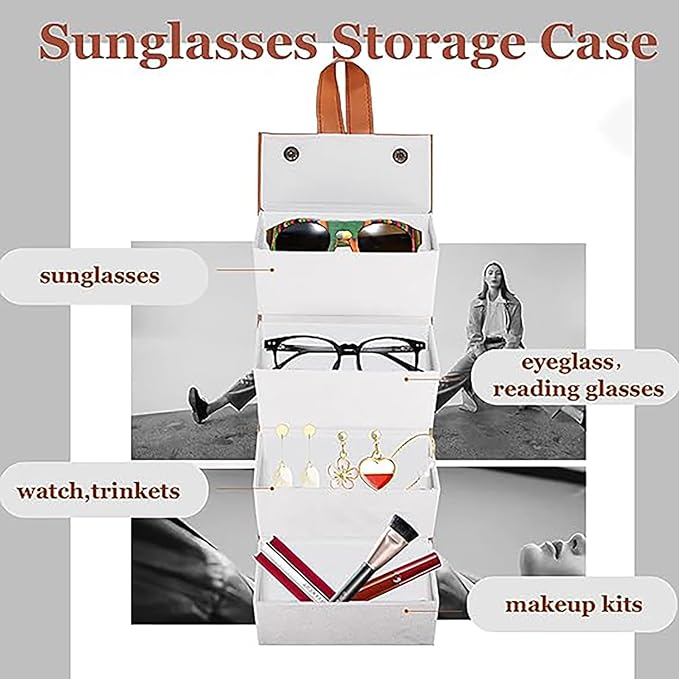 Sunglasses Storage Box, Faux Leather Sunglasses Box