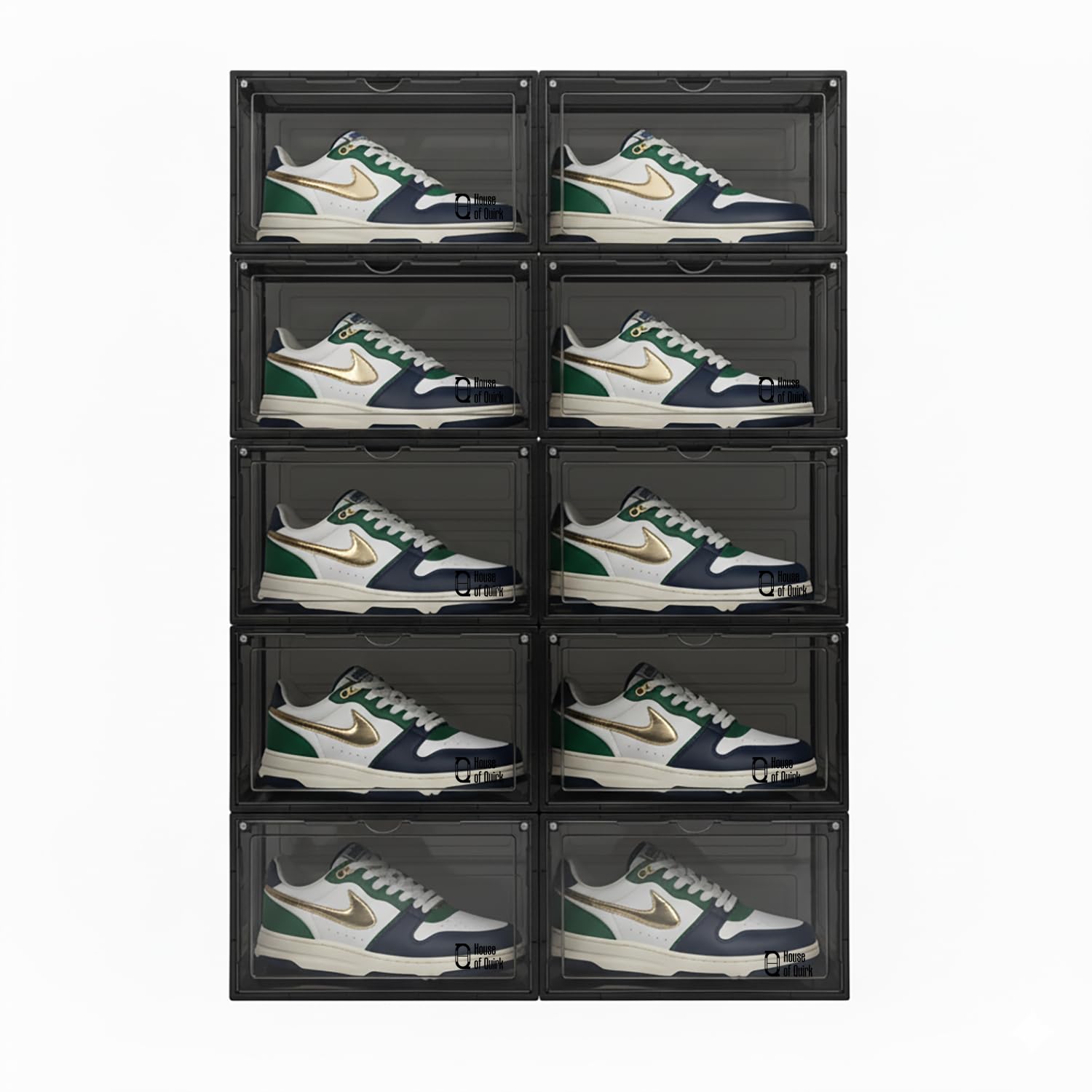 Shoe Storage Organizer Boxes Black
