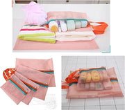 Mesh Zipper Pouch Multipurpose Travel Mesh Bag (Orange)