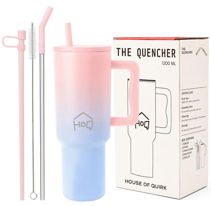 Stainless Steel Vacuum Tumbler with Straw and Lid & Handle - (1200 ML)