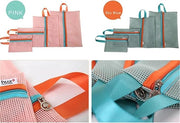 Mesh Zipper Pouch Multipurpose Travel Mesh Bag (Orange)