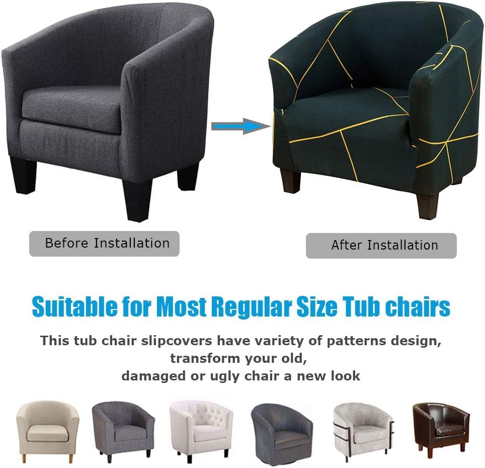 Club Chair Slipcover Tub Chair Cover Stretch Armchair Covers Sofa Cover