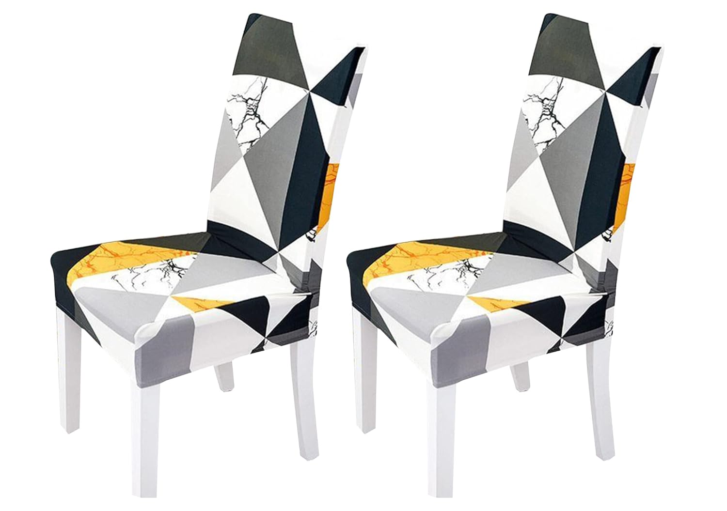 Elastic Chair Cover (Yellow Black Prism)