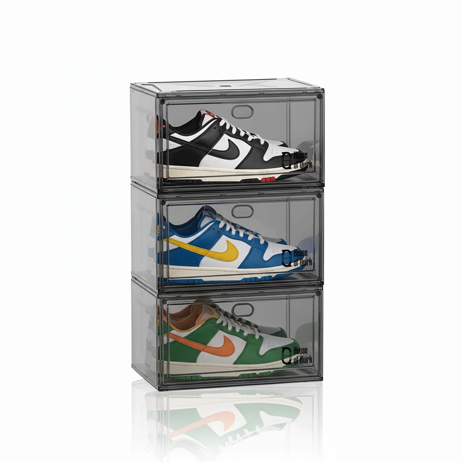 Shoe Storage Organizer Boxes Black