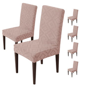 Stretchy Universal Jacquard Fabric Diamond Texture 220 GSM Chair Cover-Pink