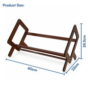 Bamboo Desktop Bookshelf with Acrylic Side Panels