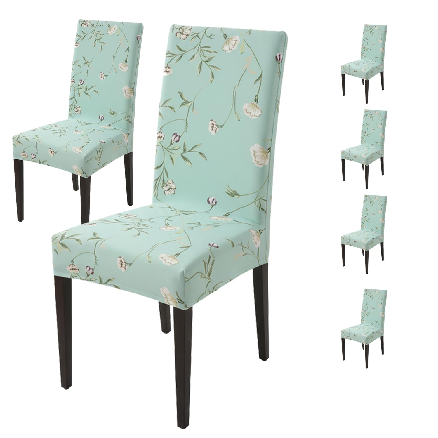 Elastic Chair Cover Stretch Removable Washable (Green Autumn)