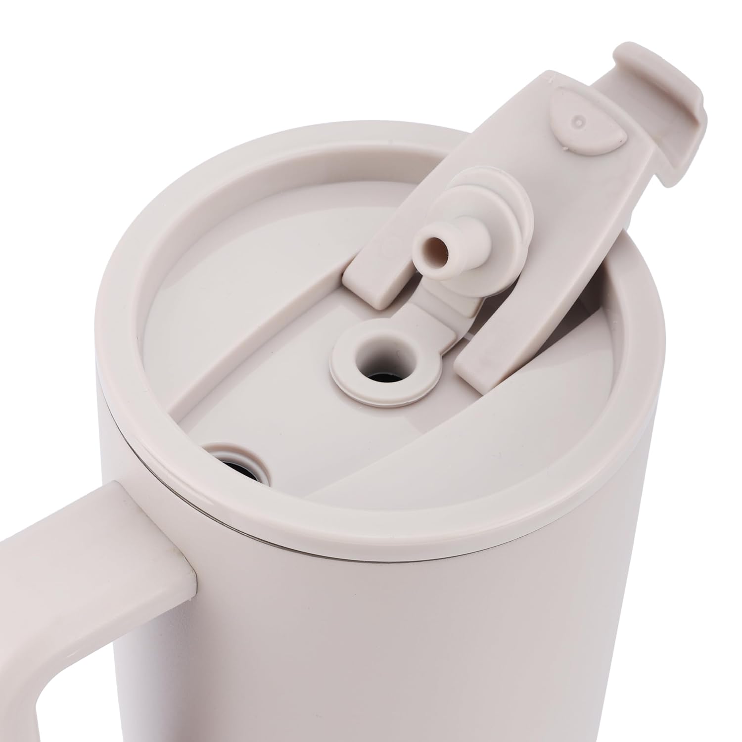 1200ML Custom Name Tumbler with Handle & 2 Straw Flip Lid (Non-Returnable & Non-Replaceable)