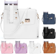 Crossbody Tumbler Holder with Purse Compartment