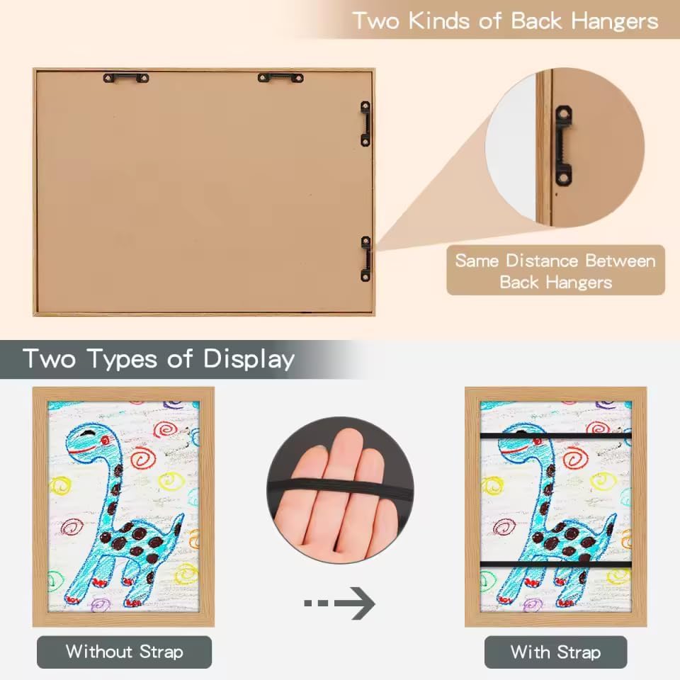 Kids Art Frame – Front-Opening Changeable Display 13×10 inch