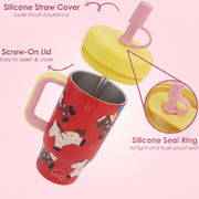 530ML Kids Tumbler Stainless Steel with Handle & Lid
