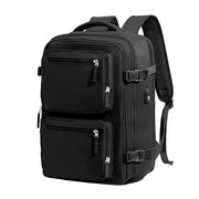 Backpack Man Travel Vacuum Compression With Pump Waterproof & Expandable (15.6", Black)
