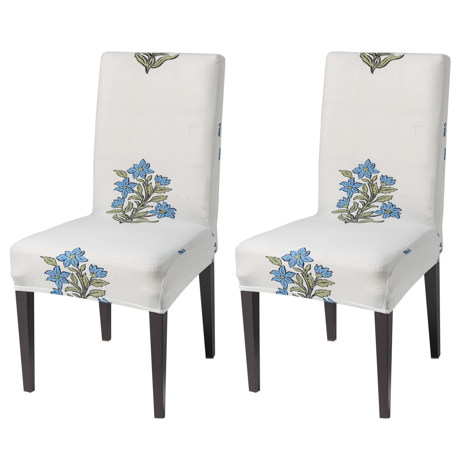 Elastic Chair Cover Stretch Removable Washable (Beige Wildflower)