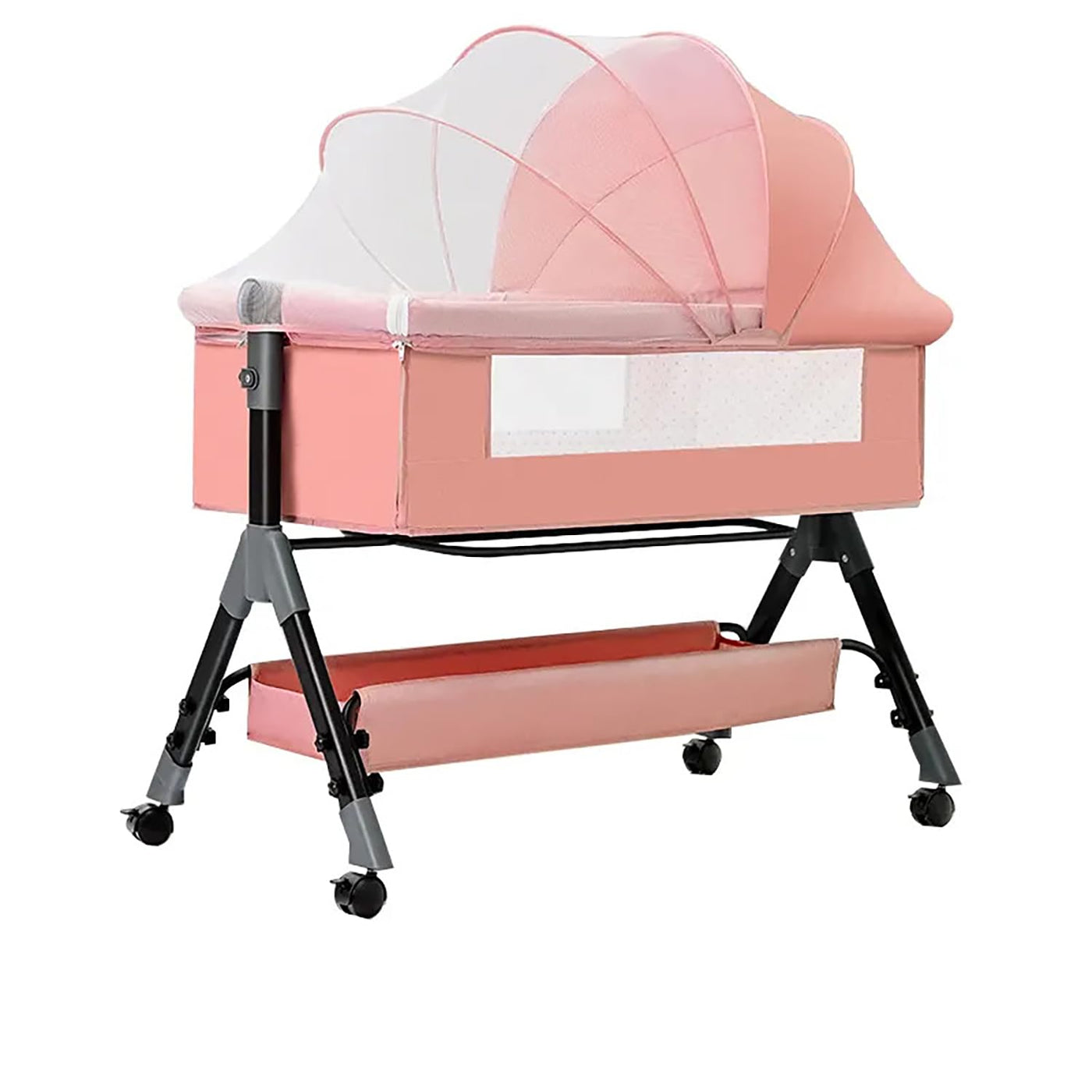3 in 1 Baby Bed Portable Bassinet for Newborn Infant Baby with Storage Basket