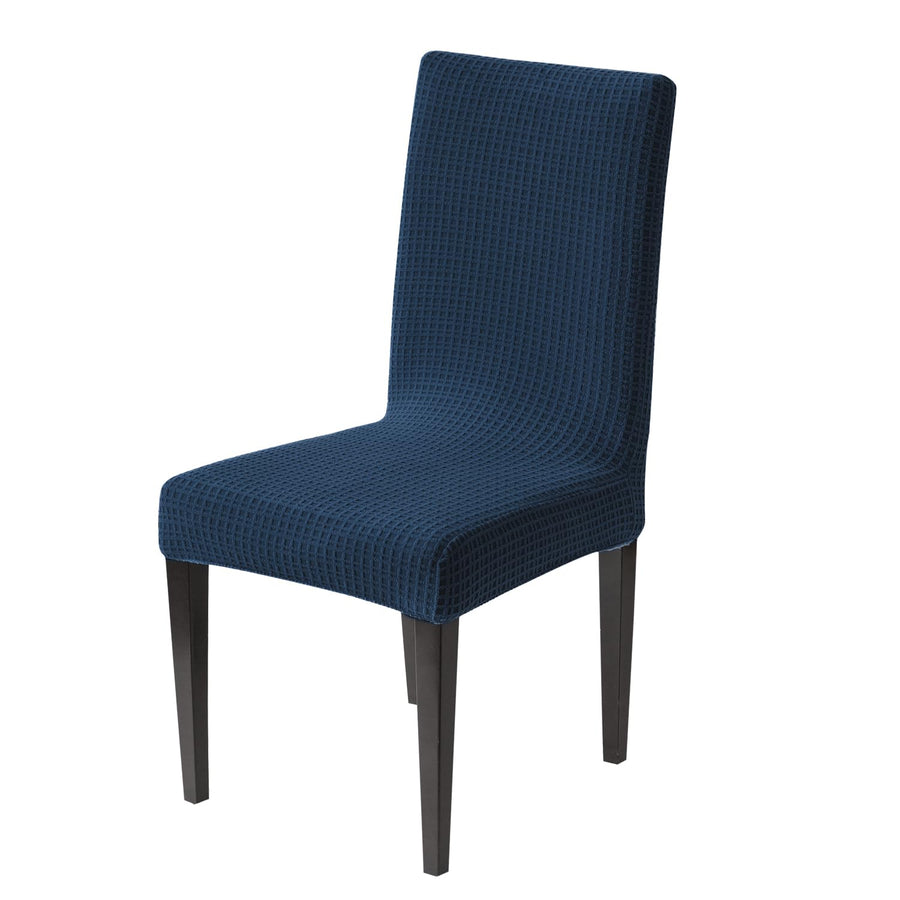 Decorative Dining Chair Cover 220 GSM Stretch Jacquard Fabric (Navy)