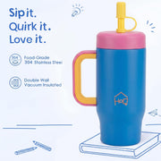 530ML Kids Tumbler Stainless Steel with Handle & Lid