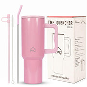 1200ML Stainless Steel Tumbler with Lid, Handle & Straws - (1200 ML)