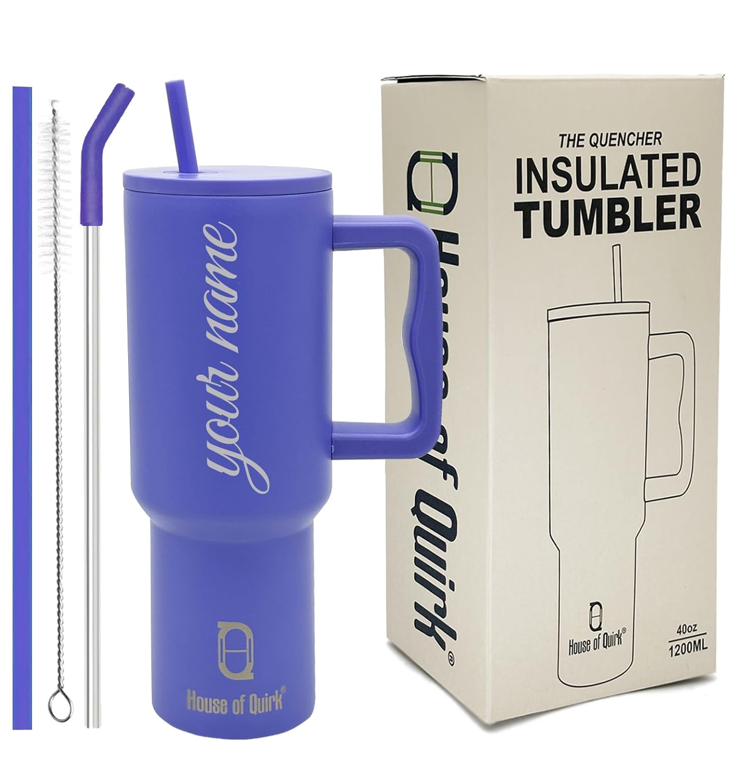 1200ML Custom Name – Personalized Stainless-Steel Vacuum Insulated Tumbler(Non-Returnable & Non-Replaceable)