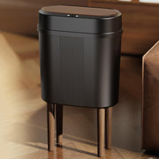 12L Slim Modern Dustbin with Lid & 4-Leg Stand  Space-Saving Waste Bin