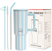 1200ML Stainless Steel Tumbler with Lid, Handle & Straws - (1200 ML)
