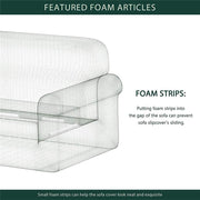 Jacquard Damask Sofa Slipcovers (Pastel Green)