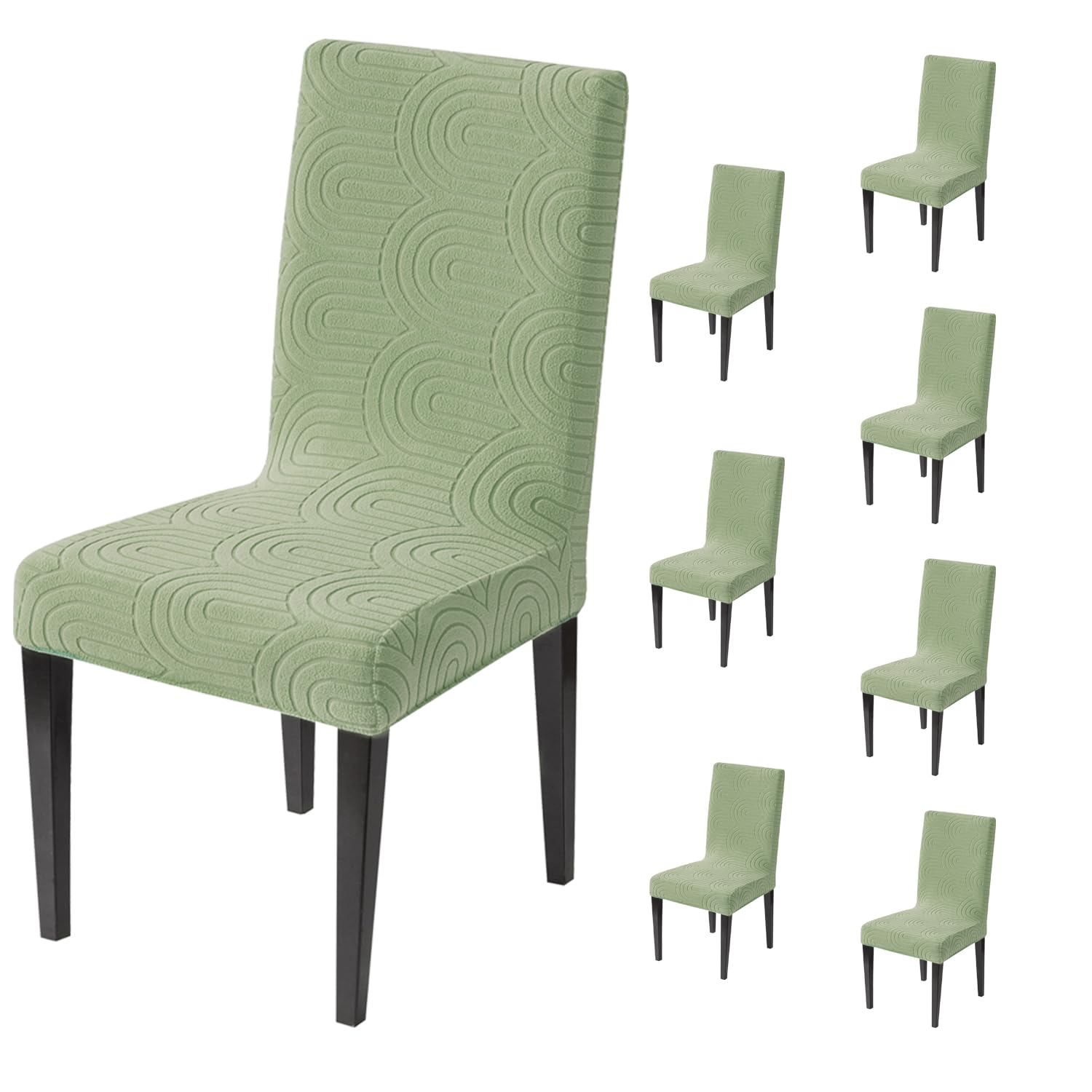 Premium Stretch Chair Cover – 220 GSM Jacquard Fabric (Green)
