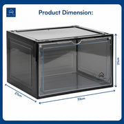 Shoe Storage Organizer Boxes Black