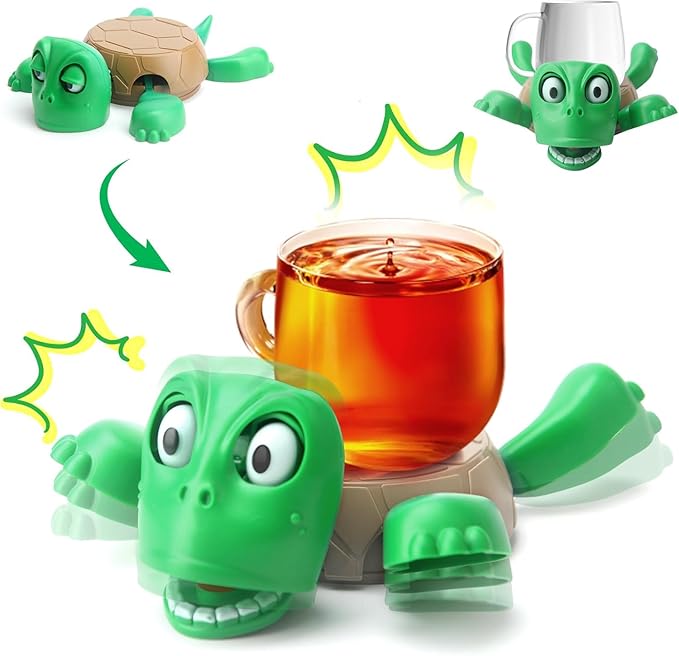 Turtle Coasters – Funny 3D Cup Coaster,Turtle Design (Green/Brown)