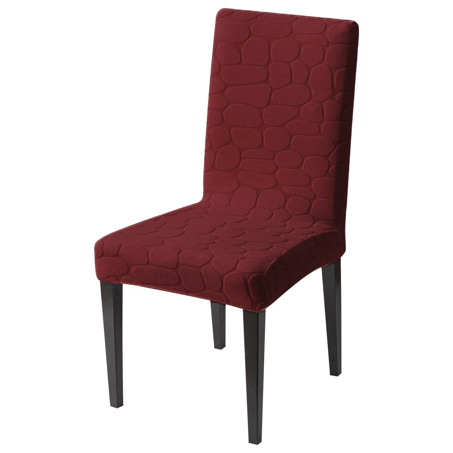 Premium Stretch Dining Chair Covers – 220 GSM Thick Jacquard Fabric- Maroon