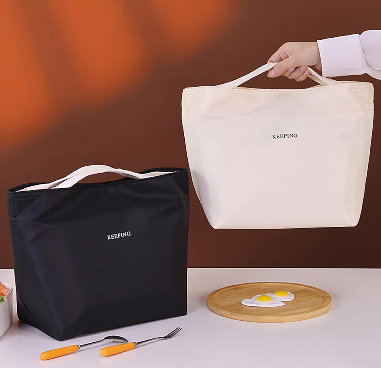 Insulated Lunch Bag – Aluminum Foil Lined Thick Thermal Lunch Box Handbag for Office, Work & Students