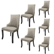 Wingback American Side Chair Slipcover-Beige White Triangle