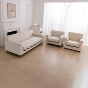 Grain Luxury Chenille Sofa Mat Four Seater - Ivory