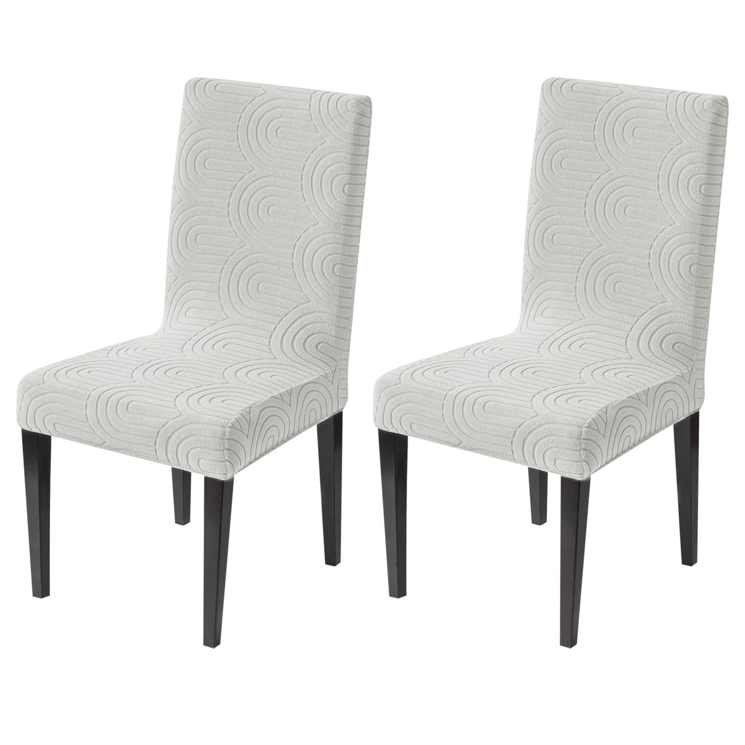 Premium Stretch Chair Cover – 220 GSM Jacquard Fabric (Grey)