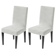 Premium Stretch Chair Cover – 220 GSM Jacquard Fabric (Grey)