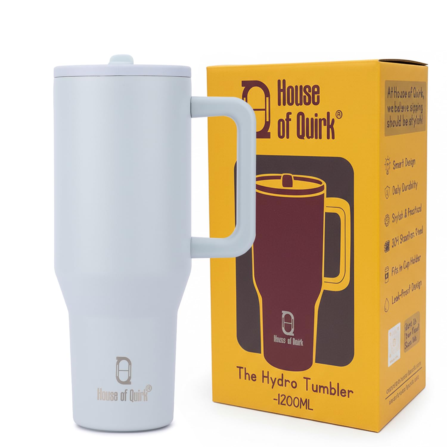 1200ML Tumbler with Handle & Simple Flip Straw