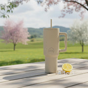 Stainless Steel Vacuum Tumbler with Straw and Lid & Handle - (1200 ML) (Solid colors)