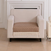 Zenith Luxury Chenille Sofa Mat - Champagne Chenille Fabric 1 Pc