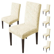 Stretchy Universal Camellia Jacquard Waterproof Chair Cover (Beige)