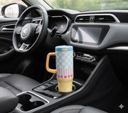 1200ML Stainless Steel Tumbler with Handle & Pop-Up Lid (Printed)