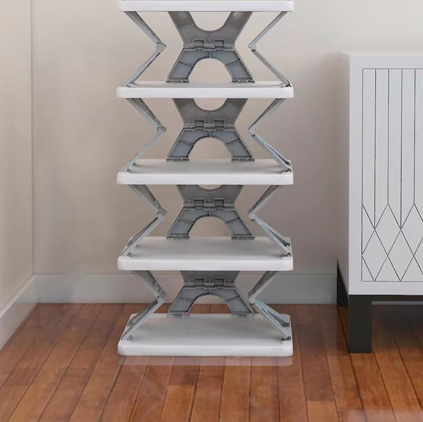 6 Tier Collapsible Shoes Stand-Blue