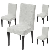 Premium Stretch Chair Cover – 220 GSM Jacquard Fabric (Grey)