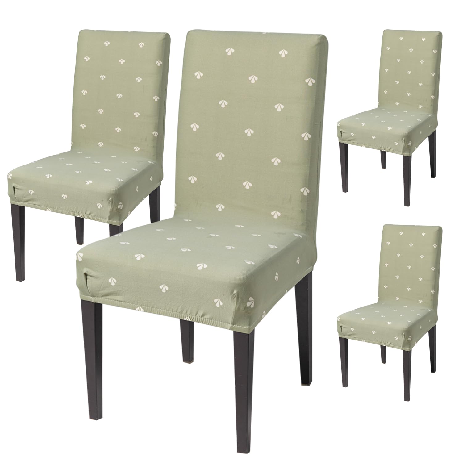 Elastic Chair Cover Stretch Removable Washable Short Dining Chair Cover (Neem Buti)