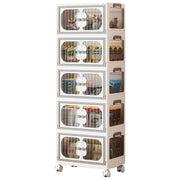 Storage Box Wardrobe with Wheels (45cm, White)